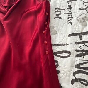 Beautiful silk red dress. Very elegant